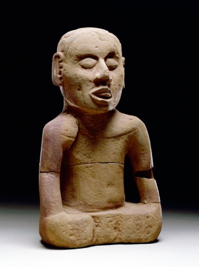 Zittend mannelijk figuur, 1200-1450 door Mississippian culture